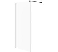 Cersanit Mille parete doccia walk-in 90 cm nero opaca/vetro trasparente S161-008