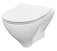 Cersanit Mille vaso wc con copriwater a discesa lenta sospeso senza brida bianco S701-453