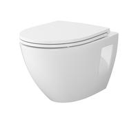 Cersanit Moduo set vaso wc con copriwater sospeso senza brida bianco lucida S701-970