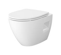 Cersanit Moduo vaso wc con copriwater a discesa lenta sospeso senza brida con scarico a vortice bianco lucida S4013-010