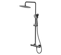 Cersanit Zen set doccia a parete con termostato con soffione nero-grafite S951-784