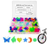 Cersaty® 277 pezzi accessori per bicicletta per bambini, clip per raggi, spie di scoppio per bicicletta, clip in plastica, decorazioni a 9 forme, per ragazzi e ragazze