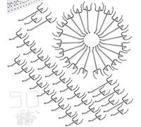 cersaty 50 Pezzi Ganci per Pannello Forato, 25mm Ganci per Pegboard in Metallo per Scaffali di Supermercati,Negozi di Ferramenta,Spazi attrezzi,lunghezza 10cm/5 cm