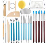 cersaty® Set di 23 utensili da modellazione, utensili da ceramica per principianti e professionisti, scultura per modellismo, fai da te