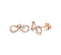 CERSLIMO - Orecchini a perno in argento Sterling 925 con zirconi, infinito, idea regalo