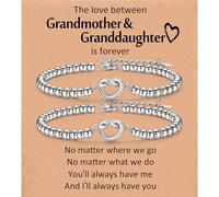 CERSLIMO Regalo per nonna e nipote, grazioso braccialetto con perline a nodo per nipote, ragazze, regalo per la festa della mamma, Natale, compleanno, San Valentino, giorno del Ringraziamento