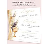 Certificate of First Holy Communion: Notebook with 20 Church Certificates for the First Communion for Catholic Church