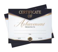 Certificati di conseguimento, Certificati di premio nero e oro per studenti, cerimonia di laurea scolastica, certificati di completamento della scuola materna materna, 25 certificati di premio (ff01)