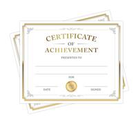 Certificati di conseguimento, Certificati Gold Award per studenti, Cerimonia di laurea scolastica, Certificati di completamento della scuola materna, 25 certificati di premio (ff04)