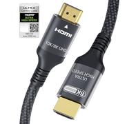 Certificato 10K 8K Cavo HDMI 2.1 1.5M, 48Gbps Ultra Elevata Velocità HDMI® Cavi Ethernet CEC 4K 240Hz 200Hz 165Hz 144Hz 120Hz 8K 60Hz ARC eARC HDCP2.3 HDR10+ PC Laptop TV Monitor Proiettore PS5 X-box