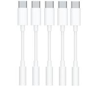 [Certificato Apple MFi] Adattatore audio da USB C a 3,5 mm per iPhone 17 16 15, confezione da 2 da USB tipo C a jack per cuffie AUX da 3,5 mm, per iPhone 17/aIR/17 Pro/17 Pro Max/16 15 Pro Max