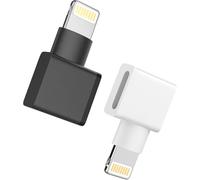 [Certificato Apple MFi] Adattatore Lightning per caricabatterie iPhone, confezione da 2 pezzi, 90 gradi da maschio a femmina, prolunga per video audio e video, custodia protettiva perfetta per iPhone