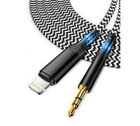 [Certificato Apple MFi] Cavo AUX per iPhone，Lightning su cavo AUX da 3,5 mm per auto/cuffie/altoparlante, compatibile con iPhone 14/14 Pro/13/13 Pro/12/12 Pro/11/11Pro/X/XS/XR/8/7, nero