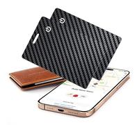 [Certificato Apple MFi] Confezione da 2 carte tracker con Apple Find My (solo iOS) Ricaricabili Air Tracker Tag Bluetooth Wallet Finder IP68 impermeabile GPS Tracker Trova oggetti per chiavi, borse