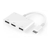[Certificato Apple MFi] Hub Light-ning 6 in 1 con 1080P HDMI, USB 3.0, lettore di schede SD/TF, porta di ricarica, adattatore HDMI per iPhone 14/13/12/11/X/8/7/6 Serie, iPad Pro/Air/Mini, Plug & Play