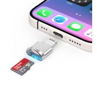 [Certificato Apple MFi] Lettore di schede Micro SD per iPhone, Lettore di schede Lightning a Micro SD/TF Adattatore di scheda Micro SD per iPhone 14 13 12 11 Pro Max XS XR X 8 iPad, Compatibile con