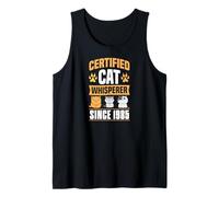 Certificato Cat Whisperer Since 1985 Cat Theme Birthday Year Canotta