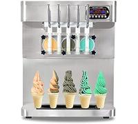 Certificato Ce Etl Controsoffitto Commerciale 3 2 Gusti Misti Macchina per Gelato Soft Serve con Serbatoi Superiori Refrigerato E Set di Dispenser Trasparenti