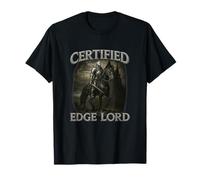 Certificato Edge Lord Unhinged Gen z Divertente Brainrot Meme Y2K Maglietta