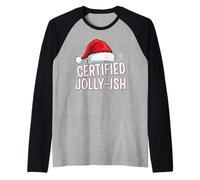 Certificato Jolly-Ish Fun Christmas Spirit Maglia con Maniche Raglan