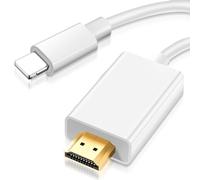 [Certificato MFi] Cavo Lightnning a HDMI da 2 m, adattatore AV digitale per iPhone a TV/proiettore/monitor, sincronizzazione schermo 1080P, compatibile con iPhone 14/13/12/11/XS/XR/X/SE, Plug & Play