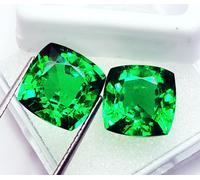 Certificato Naturale Tsavorite Verde Granato 18 KT Loose Gemma Matched Paio R664