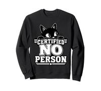 Certificato Nessuna Persona Antisociale Cat Emo Introvert Felpa