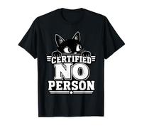 Certificato Nessuna Persona Antisociale Cat Emo Introvert Maglietta