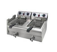 Certificato professionale Attrezzatura da cucina Friggitrice industriale elettrica con 2 serbatoi Facile da pulire