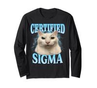 Certificato Sigma divertente gatto meme scherzo divertente sarcastico Maglia a Manica