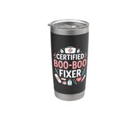 Certified Boo-Boo Fixer Nurse Bicchiere termico in acciaio inox doppia parete