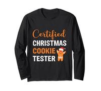Certified Christmas Cookie Tester Biscotti Christmas Maglia a Manica