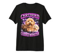 Certified Cuddle Monster Bootleg Cockapoo Dog Retro Lovers Maglietta Premium