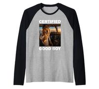 Certified Good Boy Golden Retriever Pilota Maglia con Maniche Raglan