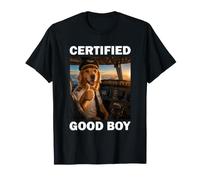 Certified Good Boy Golden Retriever Pilota Maglietta