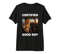 Certified Good Boy Golden Retriever Pilota Maglietta Premium