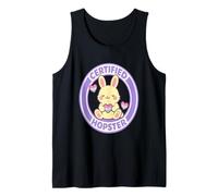 Certified Hopster Cute Bunny Pride Pastel Heart Graphic Tee Canotta