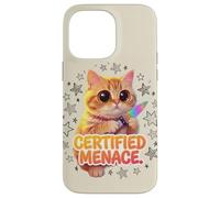 Certified Menace - Gatto carino con grafica scintillante Custodia per iPhone 14 Pro Max