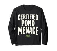 Certified Pond Menace Nature Humor Animal Lover Maglia a Manica