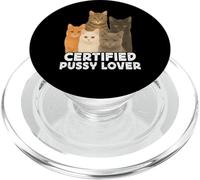 Certified Pussy Lover Funny Pussy Cat Meme Adult Joke PopSockets PopGrip per MagSafe
