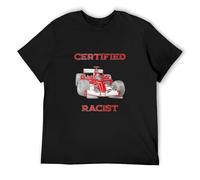 Certified Racist Racer Boost Speedster Certified Race Retro T-Shirt Man's Fashion Black Unisex Tees XL