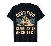 Certified Sand Castle Architect Beach Summer Kid Play ||- Maglietta