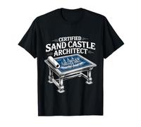Certified Sand Castle Architect Beach Summer Kid Play |||- Maglietta