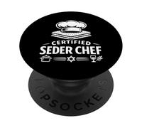 Certified Seder Chef Cooking Lover Mom Dad Best Passover PopSockets PopGrip Adesivo