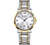 Certina DS Caimano C017.410.22.032.00 Men's Quartz Watch, Silver Dial, Two-Tone Bracelet