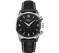 Certina DS Multi-8 C020.419.16.057.00 Men's Quartz Watch, Black Dial, Leather Strap