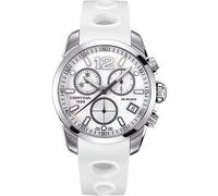 Certina DS Rookie Chronograph Unisex Watch, White MOP Dial, Rubber Strap
