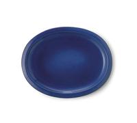 CERTRE - Sottovaso Bonsai Ovale in Gres, Made in Italy, Colore Blu Elettrico (Smaltato) | Misure esterne 16x12x1,5 cm (Prodotto SEMIARTIGIANALE, possibili VARIAZIONI di Colore)