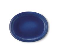 CERTRE - Sottovaso Bonsai Ovale in Gres, Made in Italy, Colore Blu Elettrico (Smaltato) | Misure esterne 33x25x2 cm (Prodotto SEMIARTIGIANALE, ci possibili VARIAZIONI di Colore)
