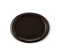 CERTRE - Sottovaso Bonsai Ovale in Gres, Made in Italy, Colore Cuoio (Smaltato)| 33x25x2 cm